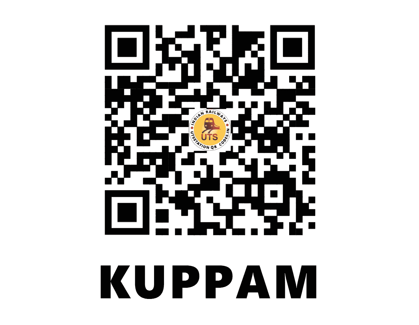 UTS QR Code for KUPPAM - KPN (SW - ANDHRA PRADESH)